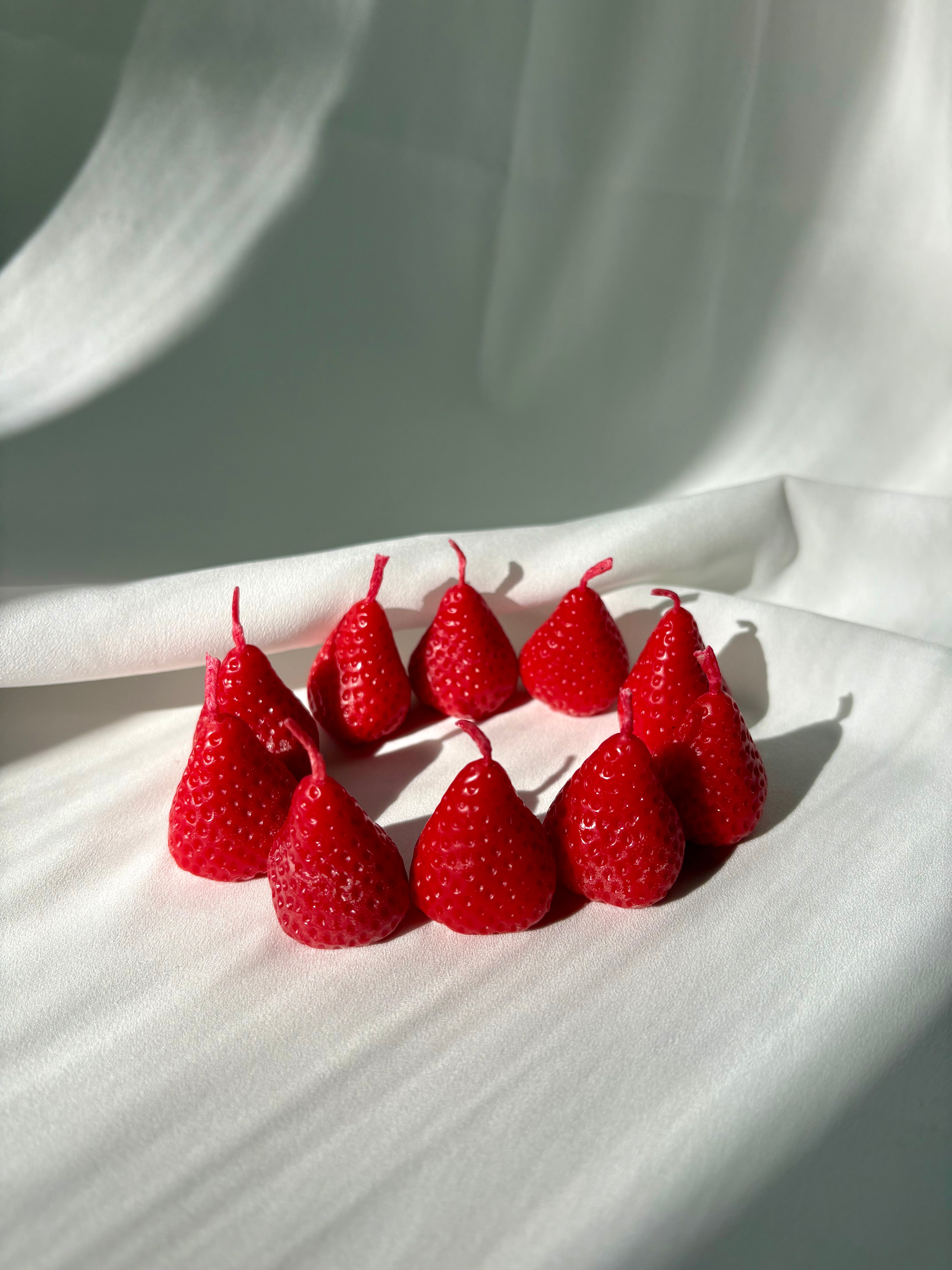 Vela Fresas cumpleaños - Tarta de cumpleaños (10 Unidades Pack)