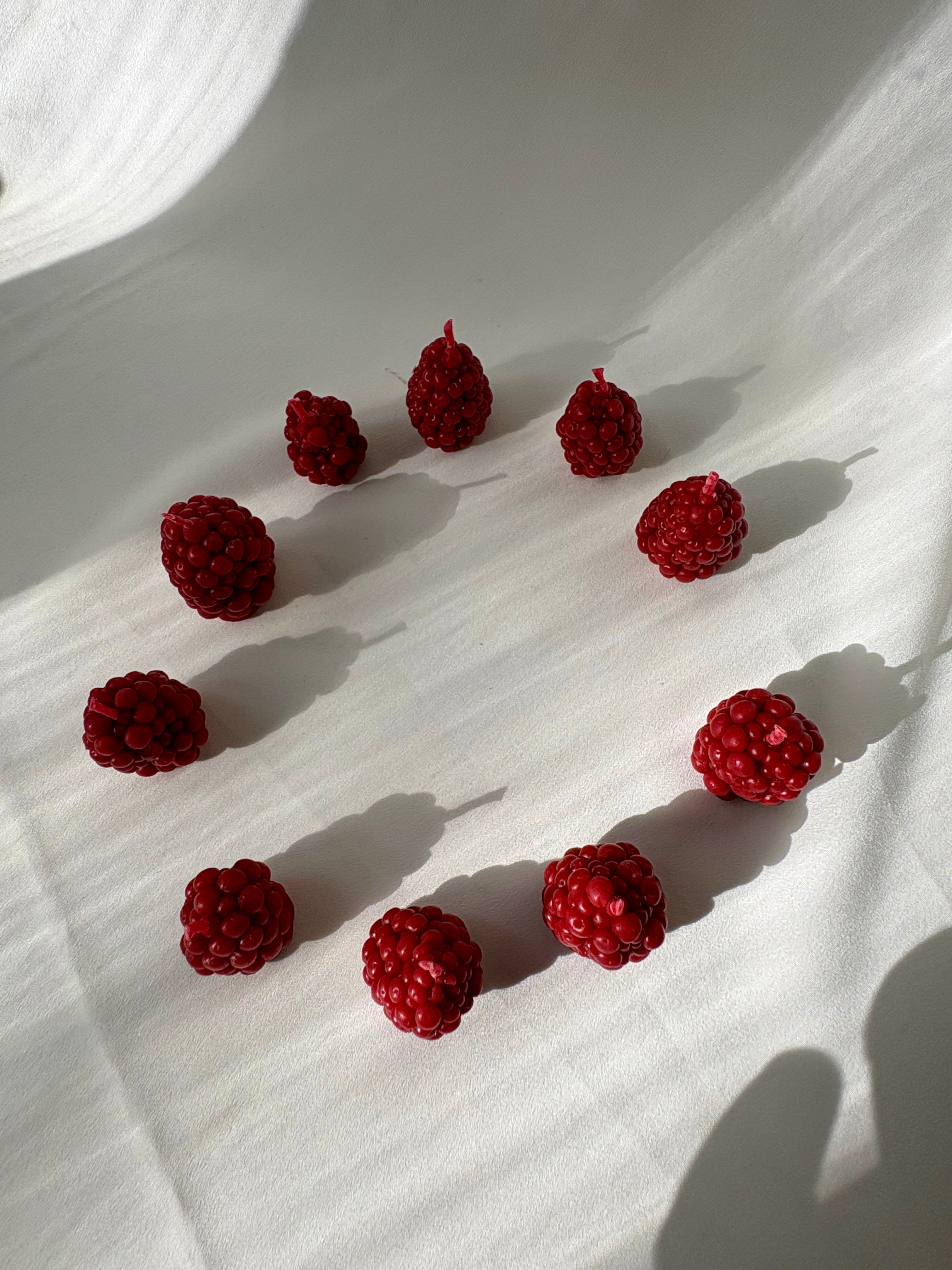 Vela Mora roja - Tarta de cumpleaños (10 Pack)