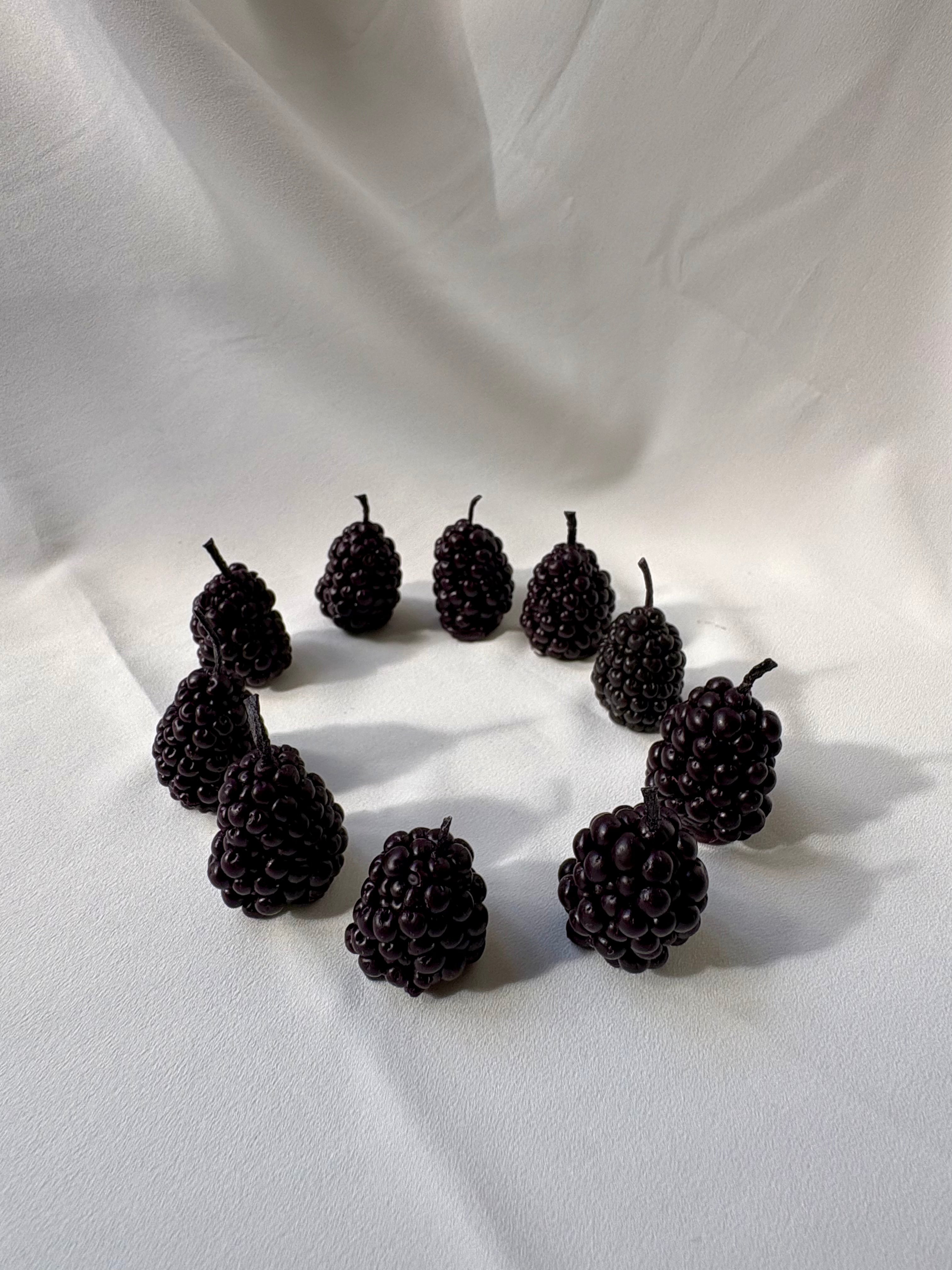 Vela Mora negra cumpleaños - Tarta de cumpleaños (10 Unidades Pack)